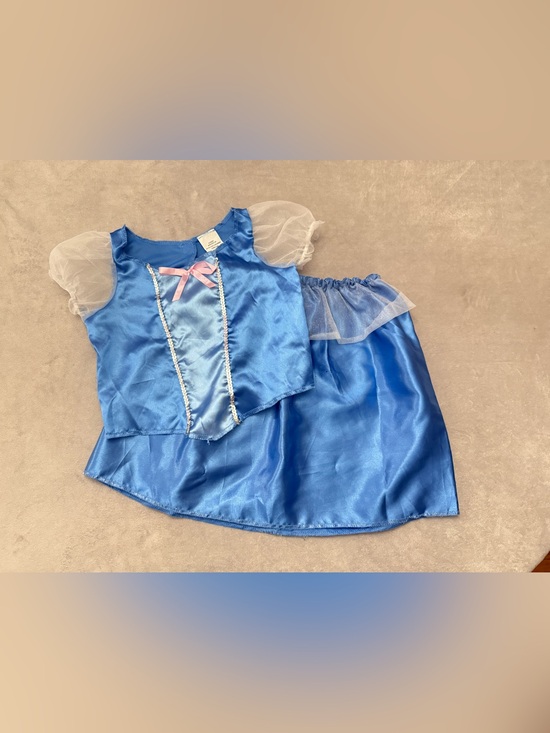 Disney Other - Cinderella Pretend Play Costume Girls Size 4-6X 2 Piece Blue Princess Outfit